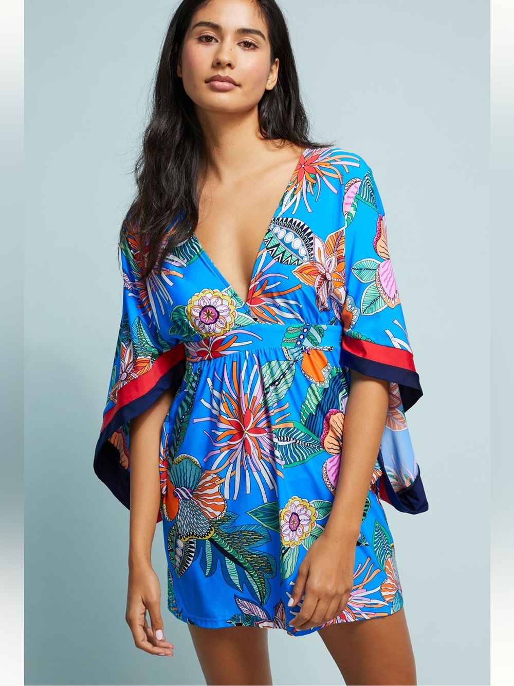 Trina Turk Kimono Cover-up Dress Size S Tahiti Print